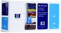 Original Genuine HP Cyan 83 UV (outdoor) printheads printhead cleaners C4961A