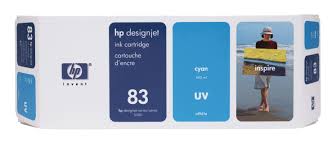 Original Genuine HP Cyan 83 UV (outdoor) ink cartridges (680ml)C4941A