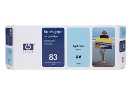 Original Genuine HP Light Cyan 83 UV (outdoor) ink cartridges (680ml) C4944A