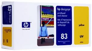 Original Genuine HP Yellow 83 UV (outdoor) printheads printhead cleaners C4963A