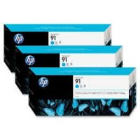 Original HP C9483A Ink 91 Cyan Multipack 775ml x 3