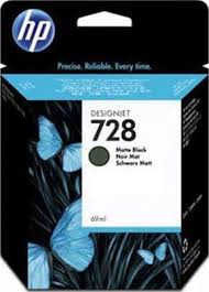 Original HP Ink 728 69ml F9J64A Matte Black