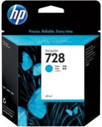 Original HP Ink 728 40ml F9J63A Cyan